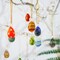 12PCS Blown Glass Easter Eggs Hanging Ornaments for Easter Tree Decorations Home Party DIY Crafts